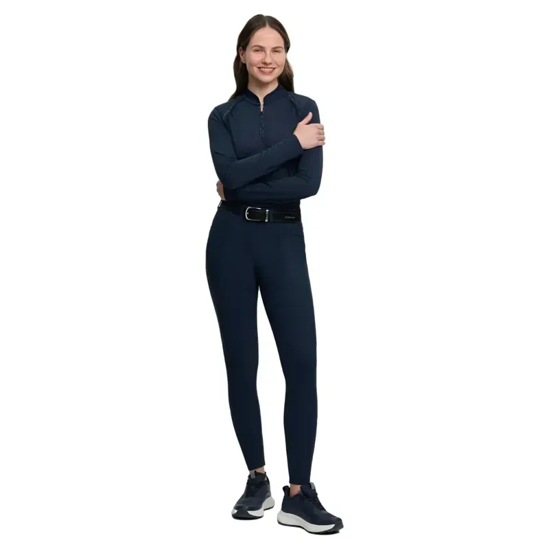 LeMieux Brilliance Women's Knee Grip Breeches - Navy-6