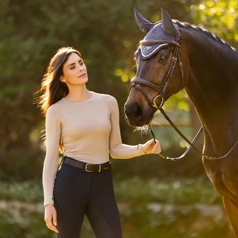 LeMieux Britney Womens Seamless Long Sleeve Top - Almond-9