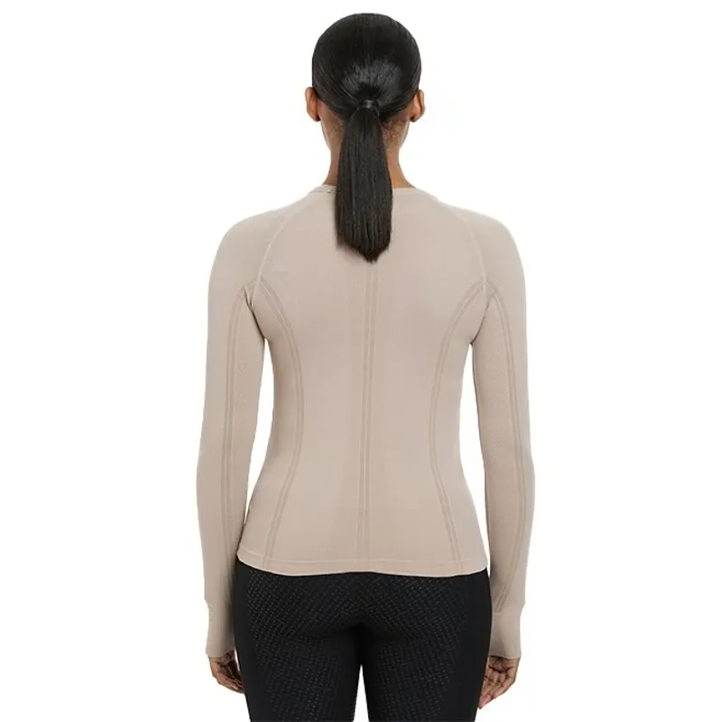 LeMieux Britney Womens Seamless Long Sleeve Top - Almond-2