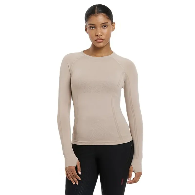 LeMieux Britney Womens Seamless Long Sleeve Top - Almond