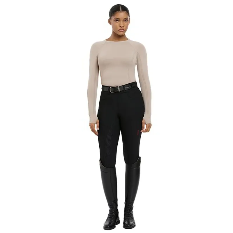 LeMieux Britney Womens Seamless Long Sleeve Top - Almond-4