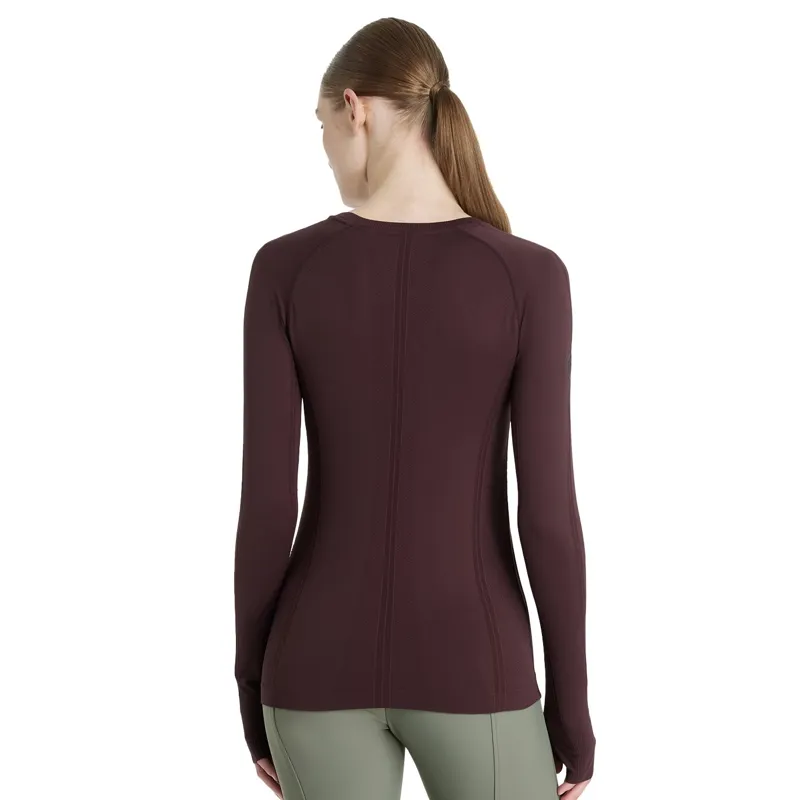 LeMieux Britney Women's Seamless Long Sleeve Top - Damson-3