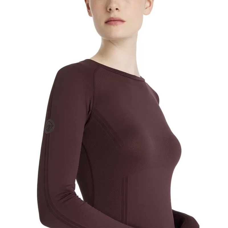 LeMieux Britney Women's Seamless Long Sleeve Top - Damson-4