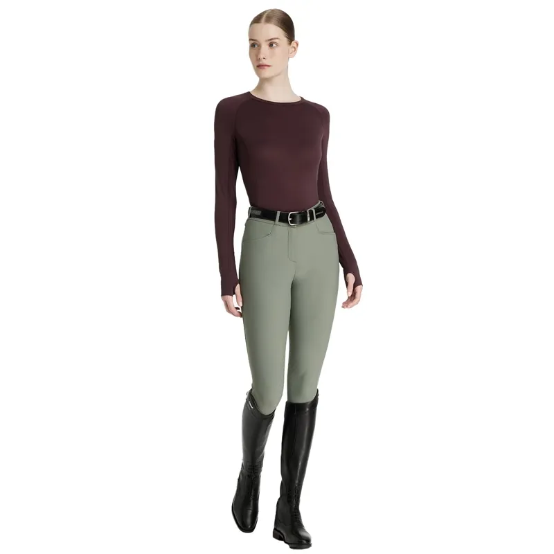 LeMieux Britney Women's Seamless Long Sleeve Top - Damson-2