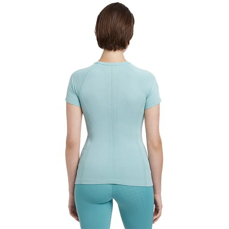 LeMieux Britney Ladies Seamless Short Sleeve Top - Aqua-5