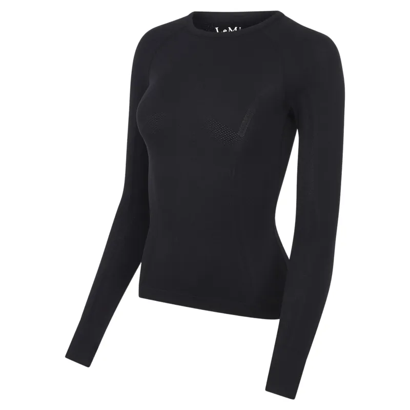 LeMieux Britney Women's Seamless Long Sleeve Top - Black-3