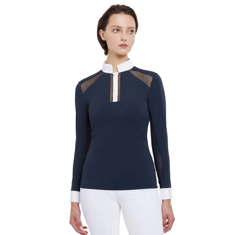 LeMieux Camille Women's Long Sleeve Show Shirt - Navy