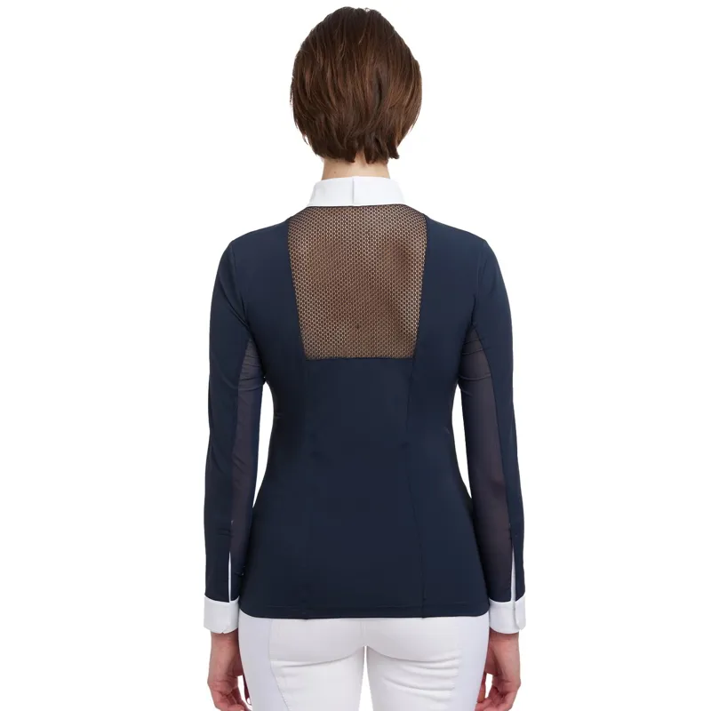 LeMieux Camille Women's Long Sleeve Show Shirt - Navy-1