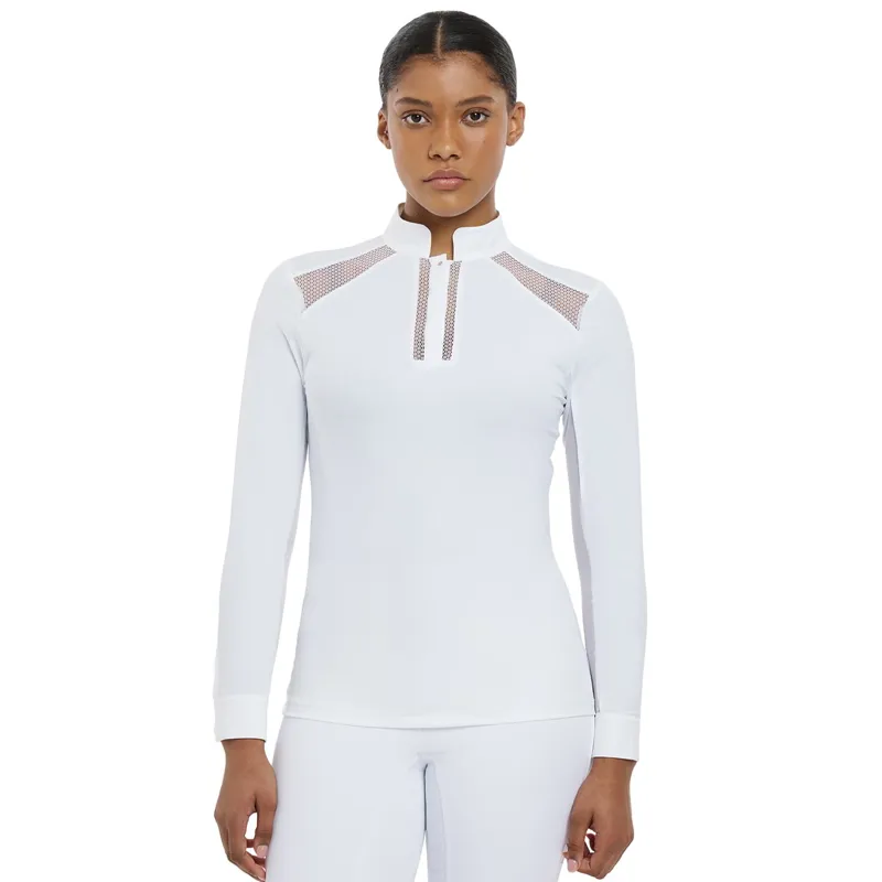 LeMieux Camille Womens Long Sleeve Show Shirt - White