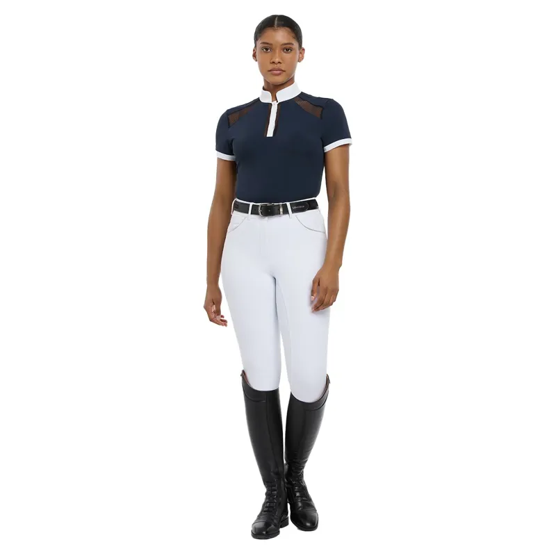 LeMieux Camille Women's Short Sleeve Show Shirt - Navy-3