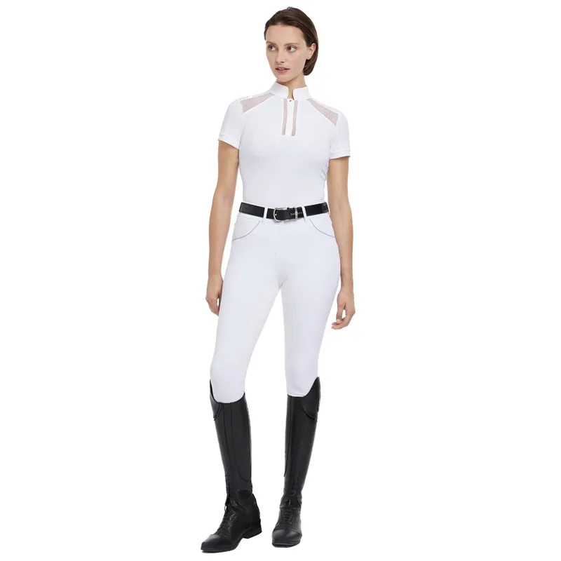 LeMieux Camille Women's Short Sleeve Show Shirt - White-3
