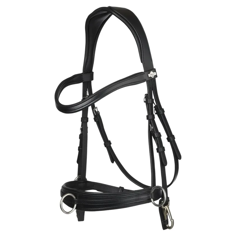 LeMieux Cross Functional Leather Lunge Cavesson - Black-1