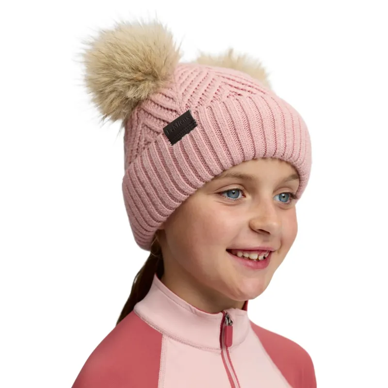 LeMieux Mini Double Pom Beanie - Petal-4
