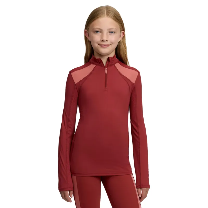 LeMieux Young Rider Mia Mesh Long Sleeve Base Layer - Russet