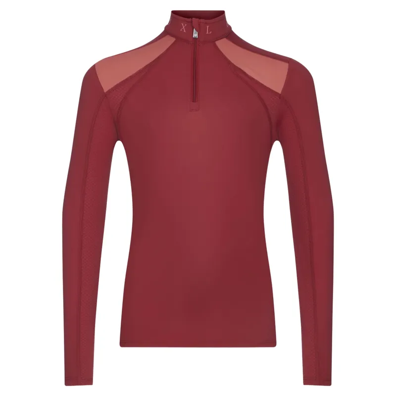 LeMieux Young Rider Mia Mesh Long Sleeve Base Layer - Russet-1