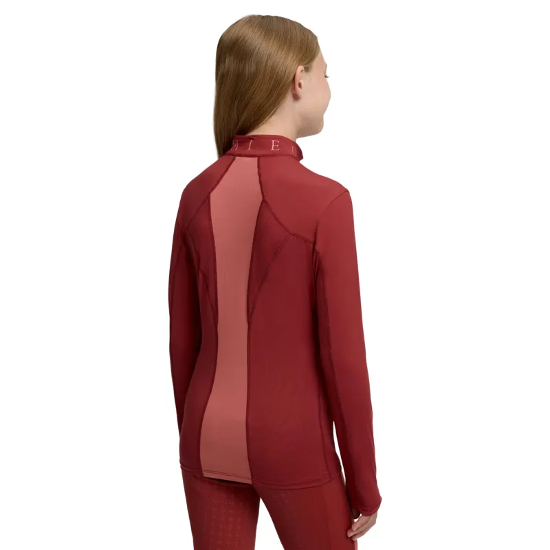 LeMieux Young Rider Mia Mesh Long Sleeve Base Layer - Russet-2
