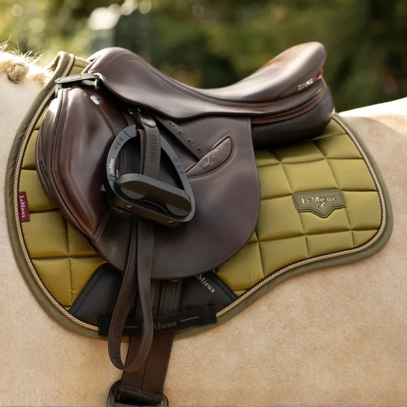 LeMieux Loire GP Square Saddle Pad - Gooseberry-2