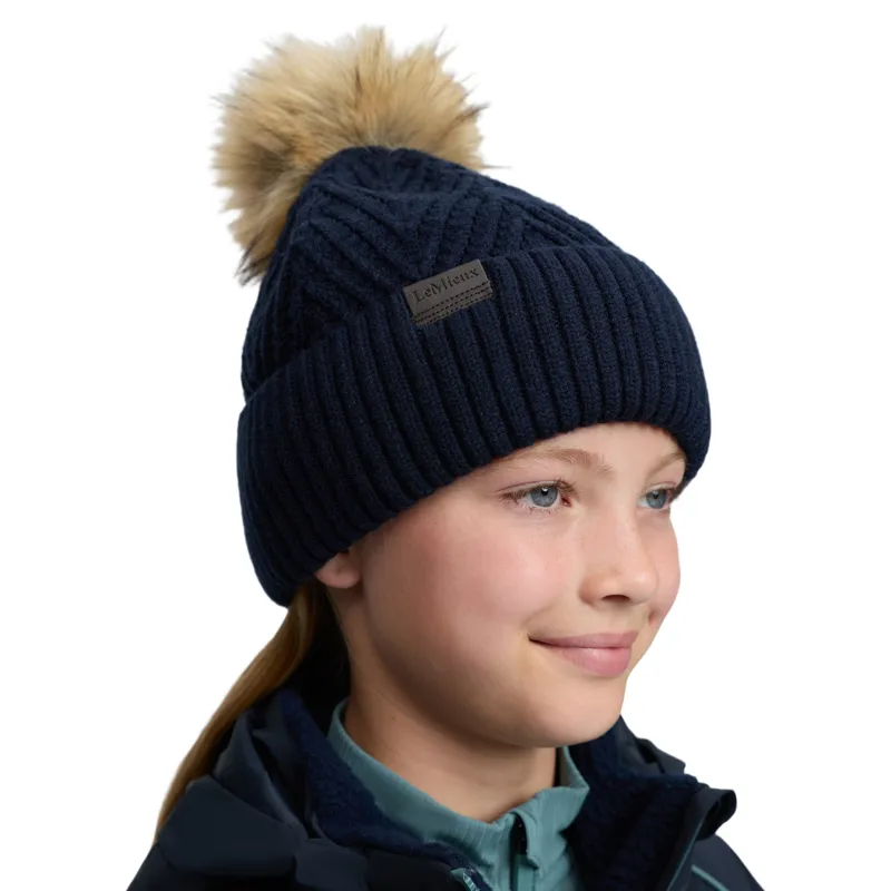 LeMieux Clara Knit Beanie - Navy-3