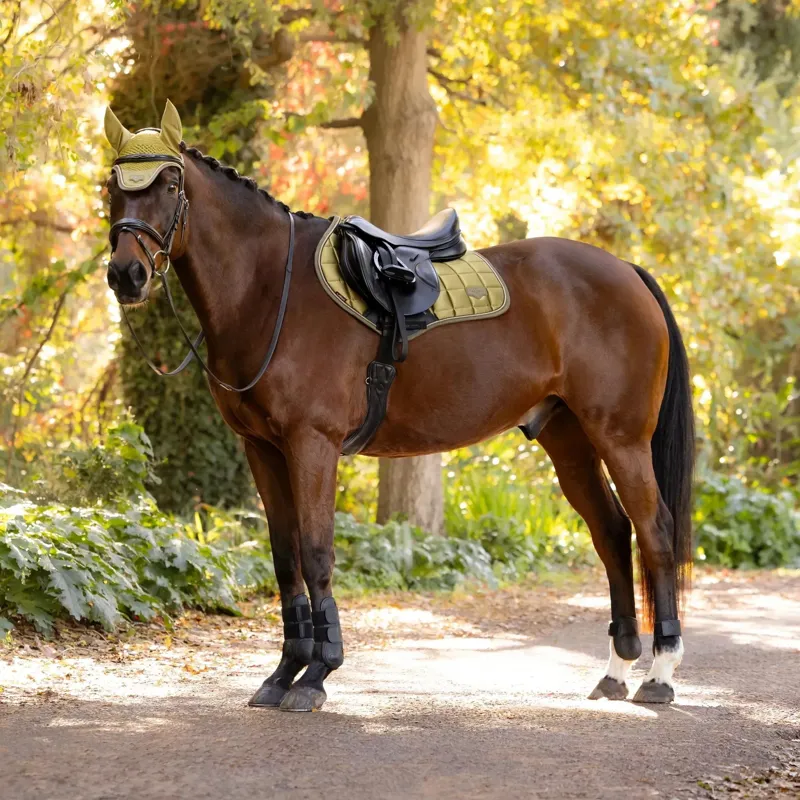 LeMieux Loire Classic Close Contact Square Saddle Pad - Gooseberry-1