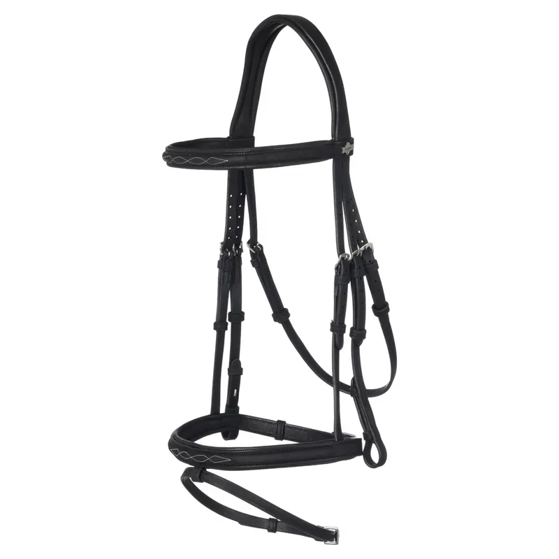 LeMieux Classique Flash Bridle - Black/Silver-1