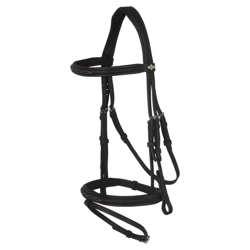 LeMieux Classique Flash Bridle - Brown/Silver-1