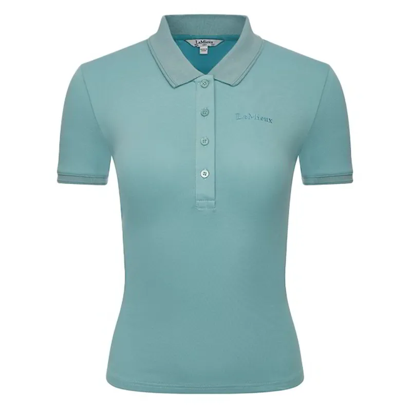 LeMieux Classique Women's Polo Shirt - Aqua-1
