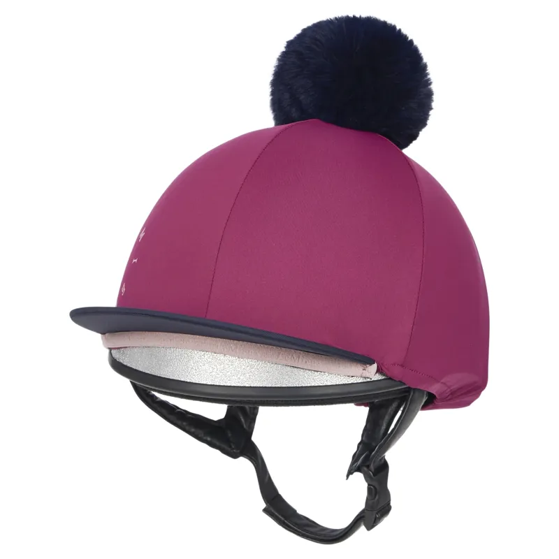 LeMieux Classique Pom Helmet Cover - Blackberry-2