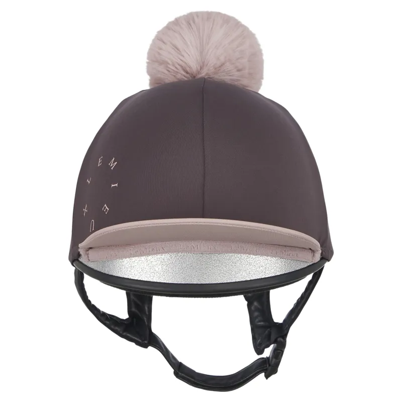 LeMieux Classique Pom Helmet Cover - Cocoa-1
