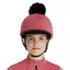 LeMieux Classique Pom Helmet Cover - Cranberry