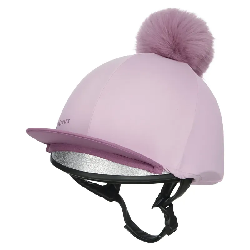 LeMieux Classique Pom Helmet Cover - Fondant-1