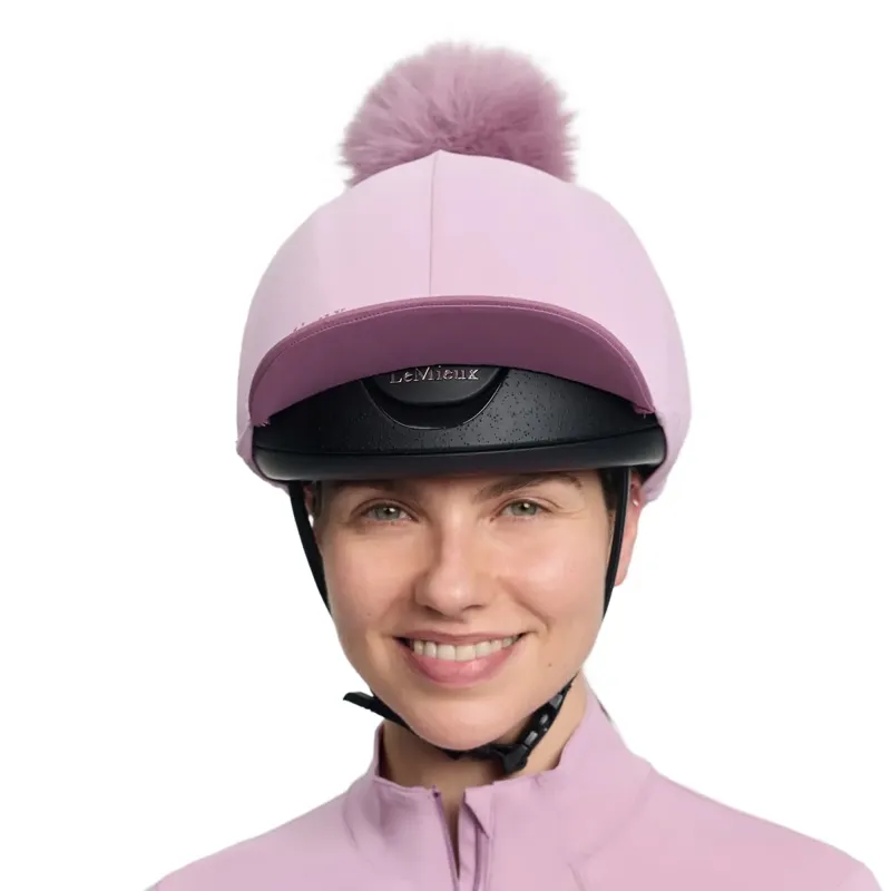 LeMieux Classique Pom Helmet Cover - Fondant-3
