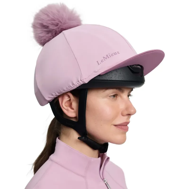 LeMieux Classique Pom Helmet Cover - Fondant-4