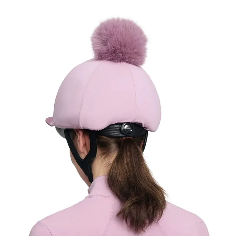LeMieux Classique Pom Helmet Cover - Fondant-5