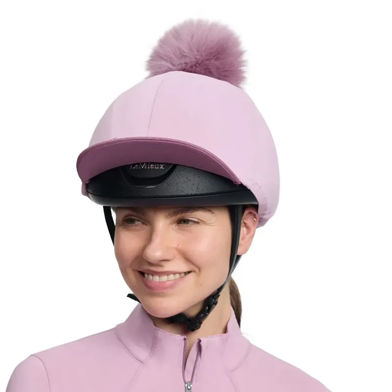 LeMieux Classique Pom Helmet Cover - Fondant-7