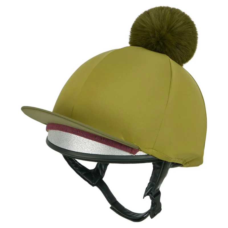 LeMieux Classique Pom Helmet Cover - Gooseberry-2
