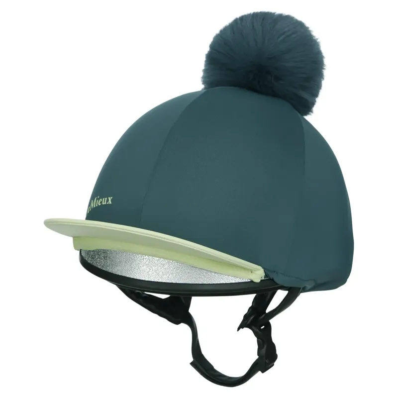 LeMieux Classique Pom Helmet Cover - Jungle-1