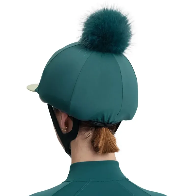 LeMieux Classique Pom Helmet Cover - Jungle-6