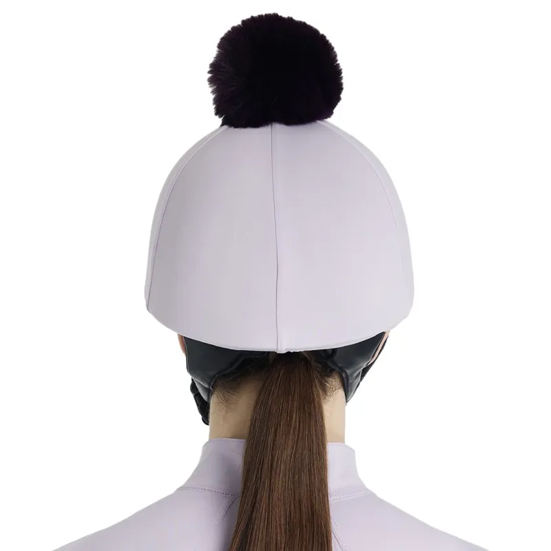 LeMieux Classique Pom Helmet Cover - Lilac-1