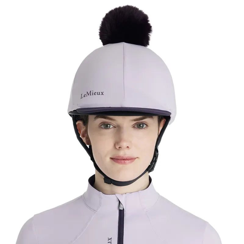 LeMieux Classique Pom Helmet Cover - Lilac