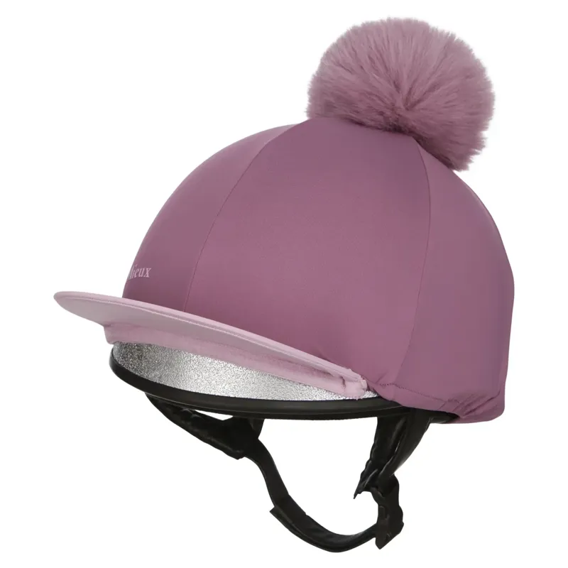 LeMieux Classique Pom Helmet Cover - Mallow-1