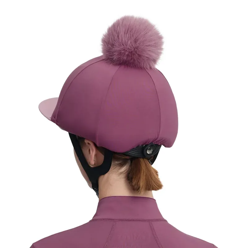 LeMieux Classique Pom Helmet Cover - Mallow-3