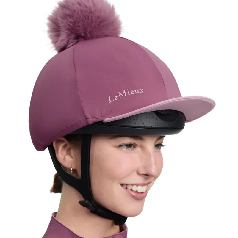 LeMieux Classique Pom Helmet Cover - Mallow-6
