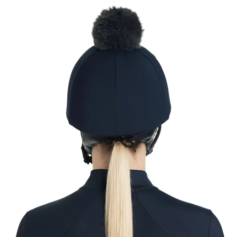 LeMieux Classique Pom Helmet Cover - Navy-4