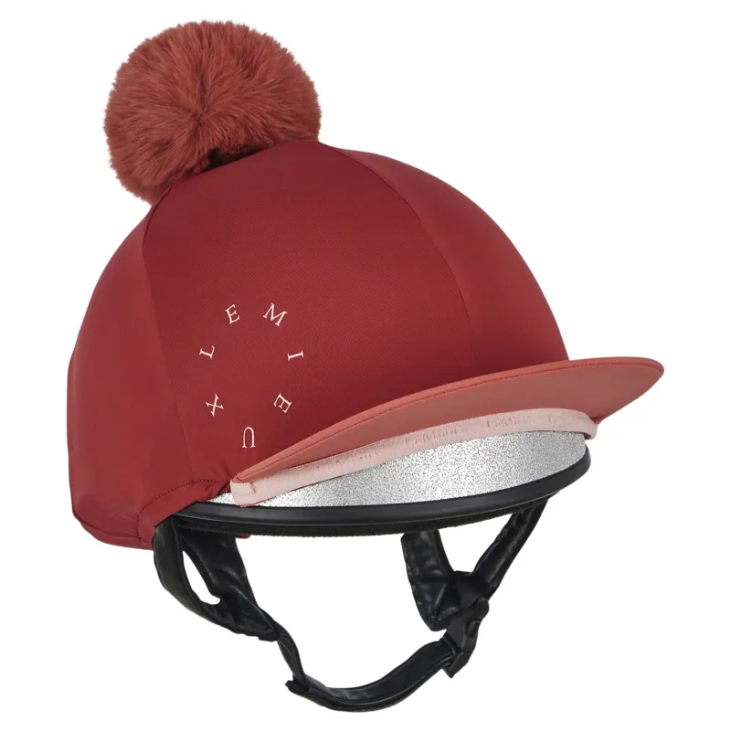 LeMieux Classique Pom Helmet Cover - Russet