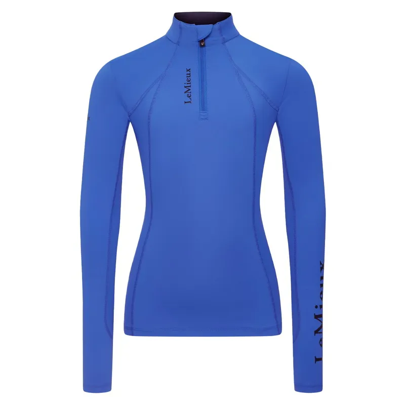 LeMieux Classique Young Rider Long Sleeve Base Layer - Benetton Blue-2