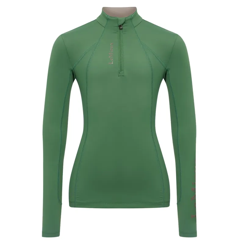 LeMieux Classique Young Rider Long Sleeve Base Layer - Hunter Green-2