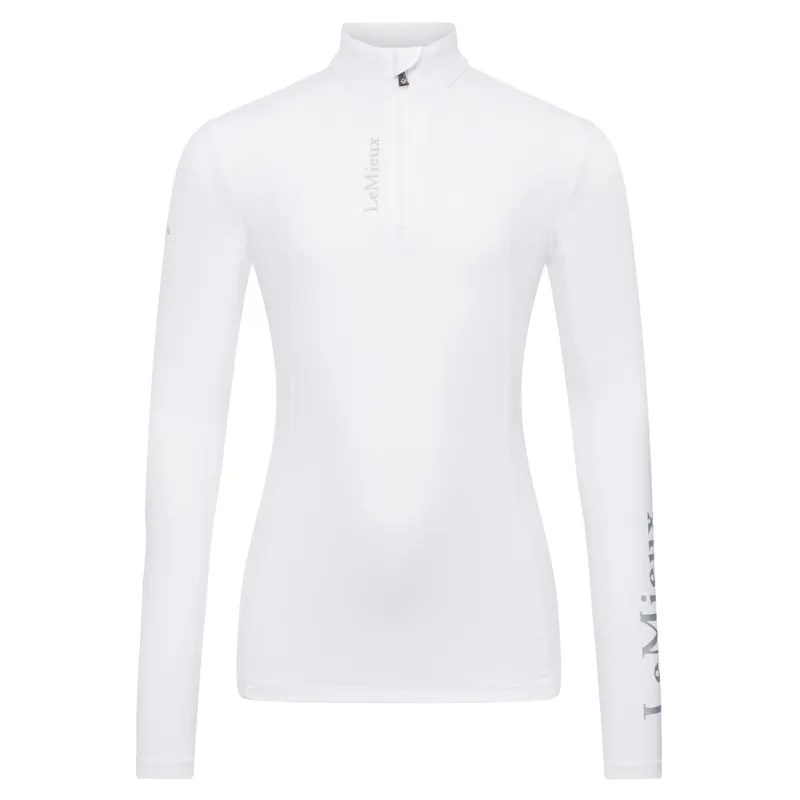 LeMieux Classique Young Rider Long Sleeve Base Layer - White
