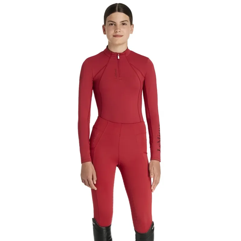 LeMieux Classique Young Rider Long Sleeve Base Layer - Chili-4