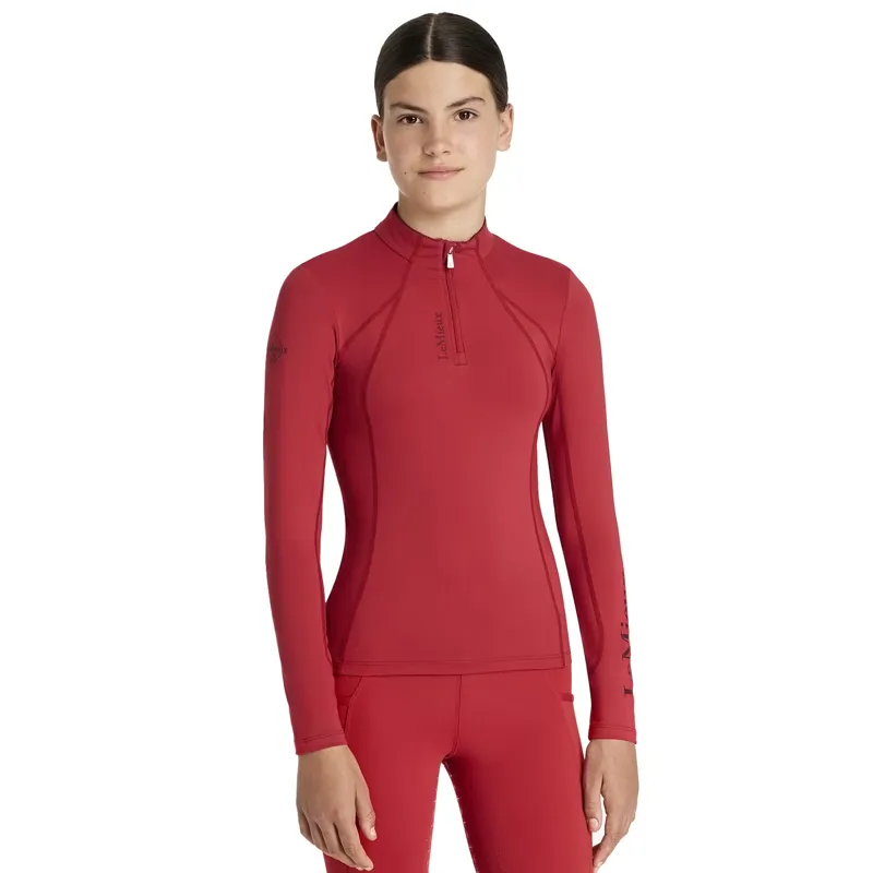 LeMieux Classique Young Rider Long Sleeve Base Layer - Chili