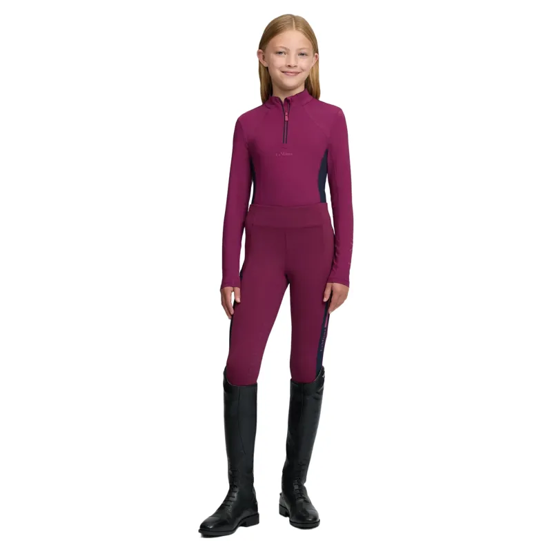 LeMieux Young Rider Classique Long Sleeve Base Layer - Blackberry-4